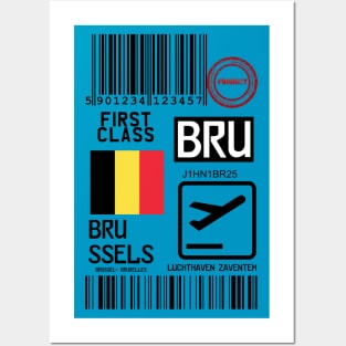 Brussels travel tag Posters and Art